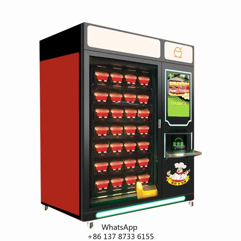

24hrs Self-service Hamburger Vending Machine Manufacturer Pizza Hot Dog Soup Vending Machine For Sale