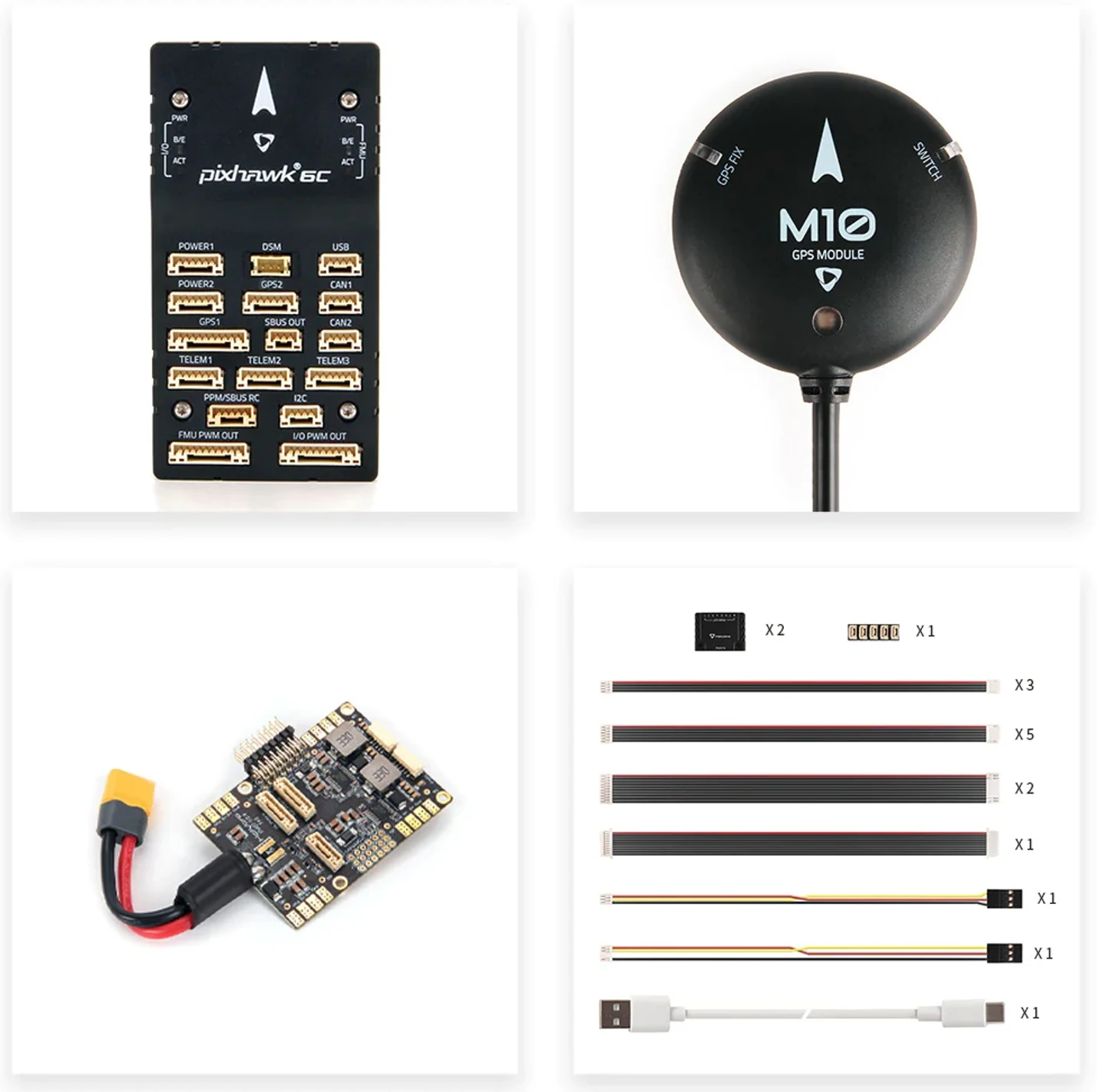 Holybro Pixhawk 6C Flight Control Four Axis Multi Axis Fixed Wing PX4 PIX4 Pixhawk4 Upgraded Open Source,M10/M9N GPS thumbnail 3
