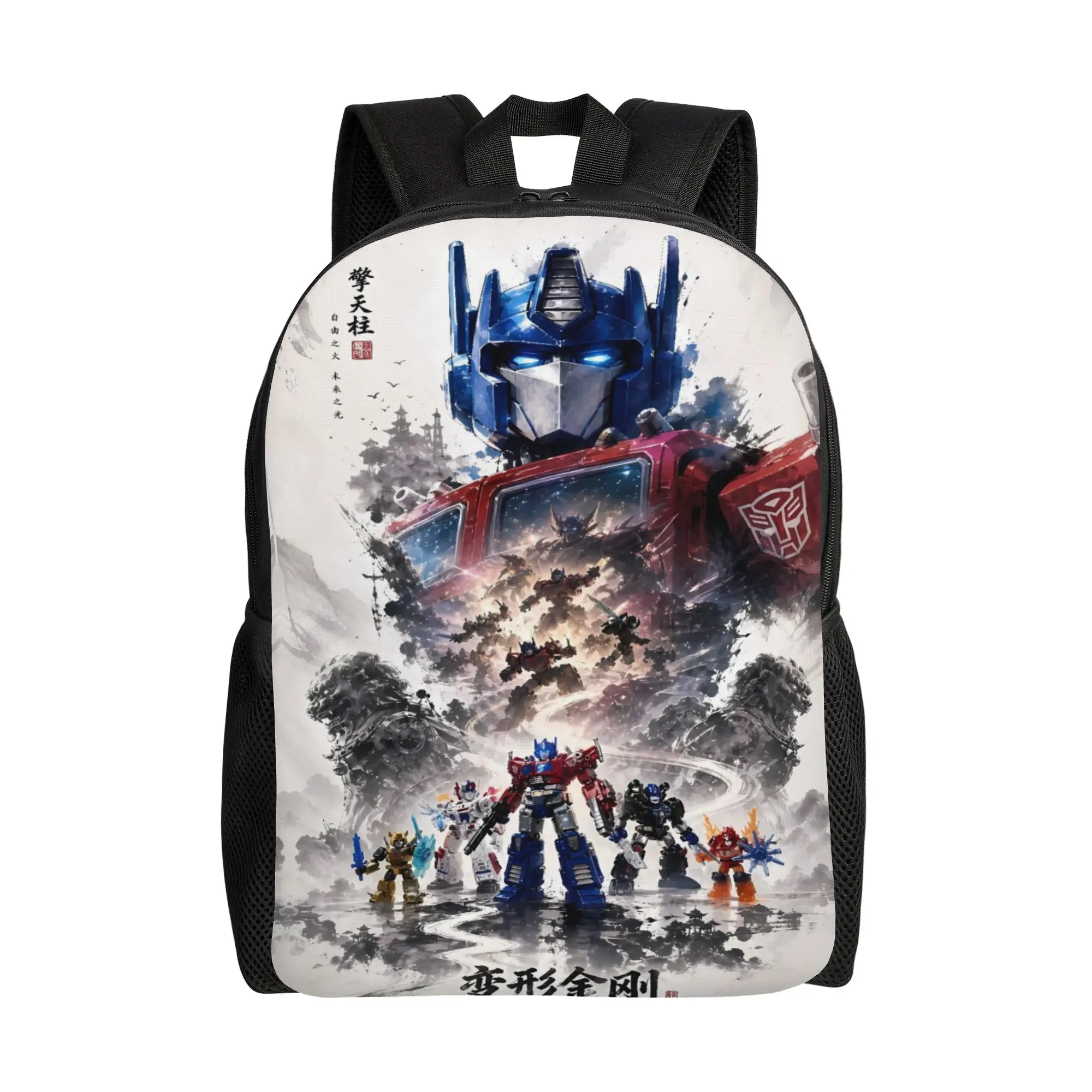 Transformered Cartoon Backpack 3d Printing Streetwear Backpacks Boy Girl Hiking Big School Bags High Quality Rucksack