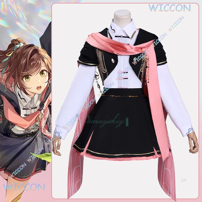 

SAIKOU/Game Tears Of Themis Heroine Miss Lawyer Heartbeat Curse Cosplay Costume Black Coat Skirt Uniform Woman Carnival Suit Hal