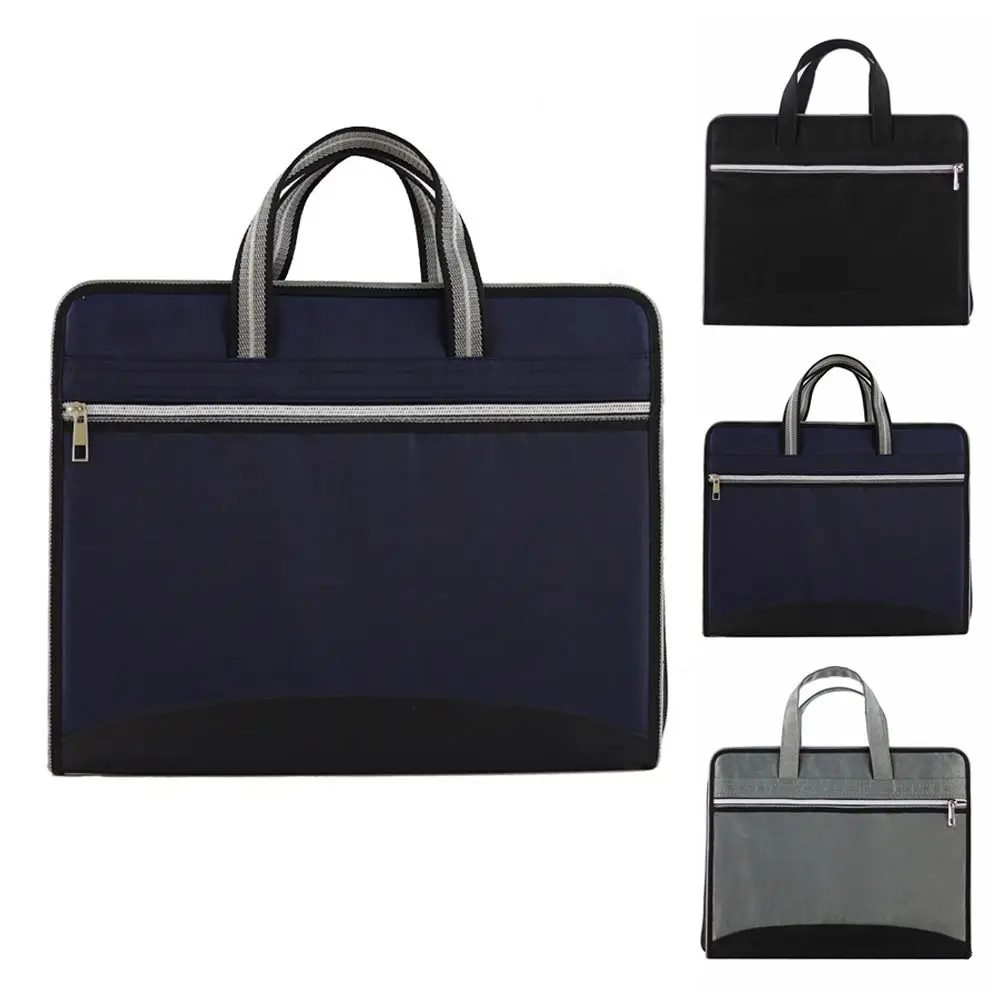 

Высококачественная компактная холщовая сумка для документов формата А4, большая вместительная 12-слойная папка-гармошка, деловой портфель с двойной молнией