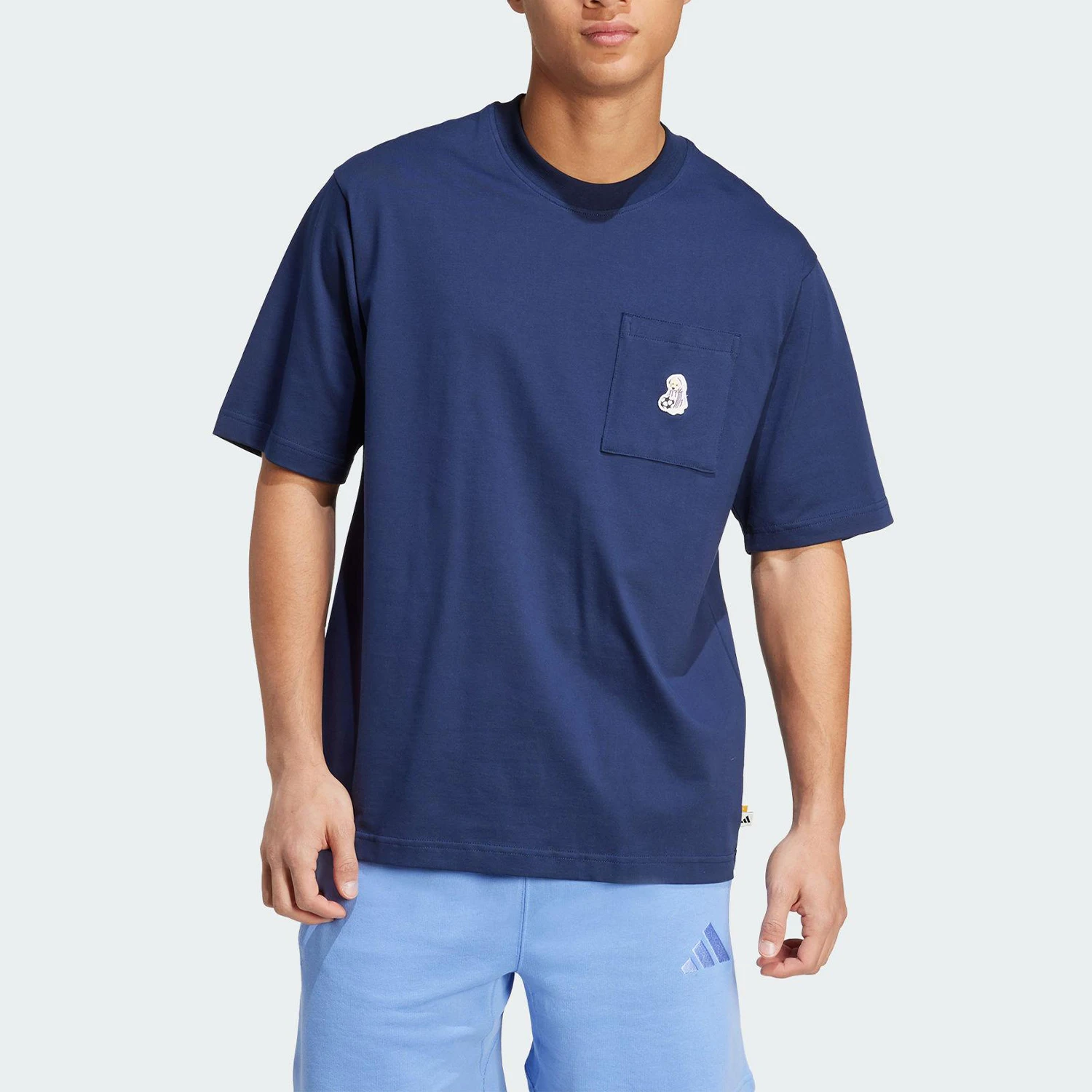 

Adidas genuine 2025 Summer Men's Knitted Loose Sport Short Sleeve JL9236