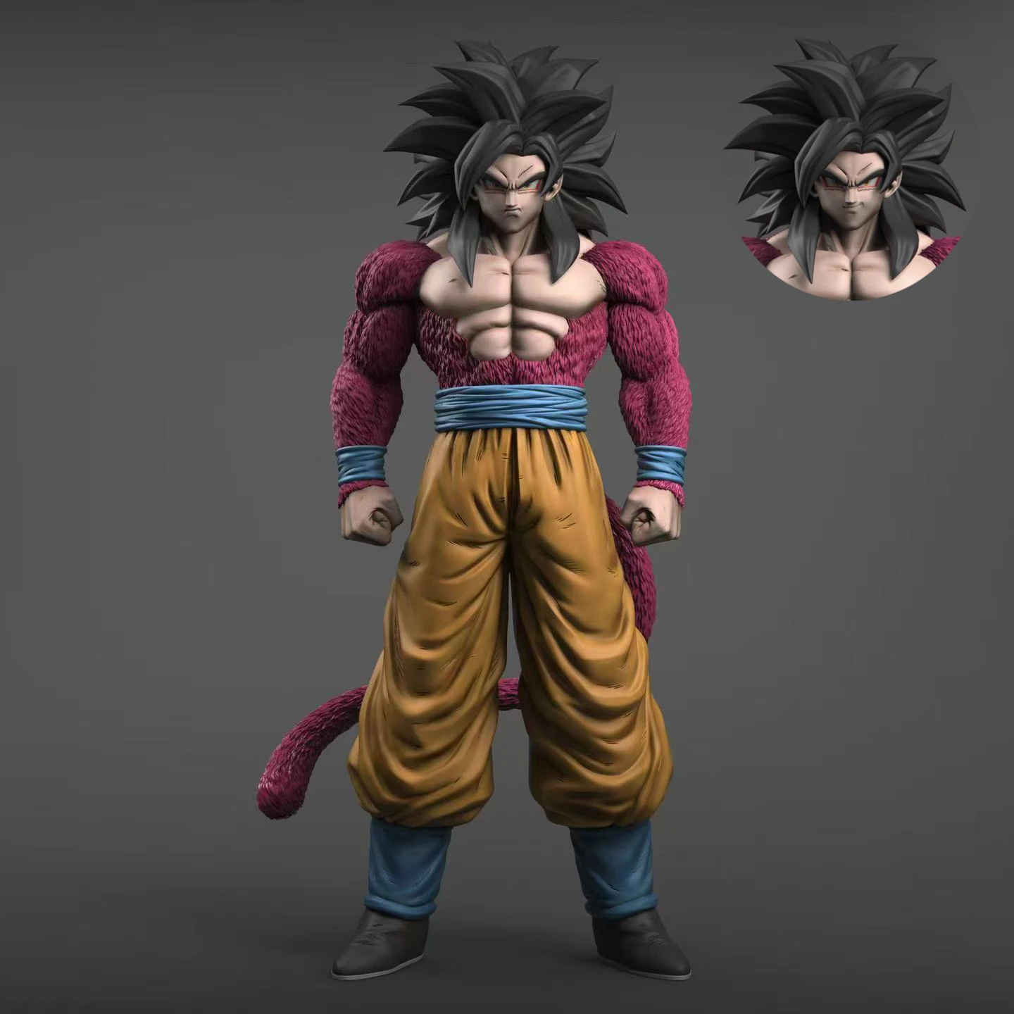 Dragon Ball Z Ssj4 figura de Goku reemplazar la cabeza Super Saiyan 4 figuras de acción de Goku modo de colección juguetes regalos