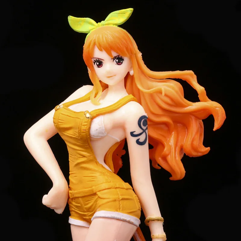 One Piece Nami Anime Figure Thief Cat Nami Figurine 17cm Pvc Statue Model Dolls Collectible Room Ornament Children Toys Gifts