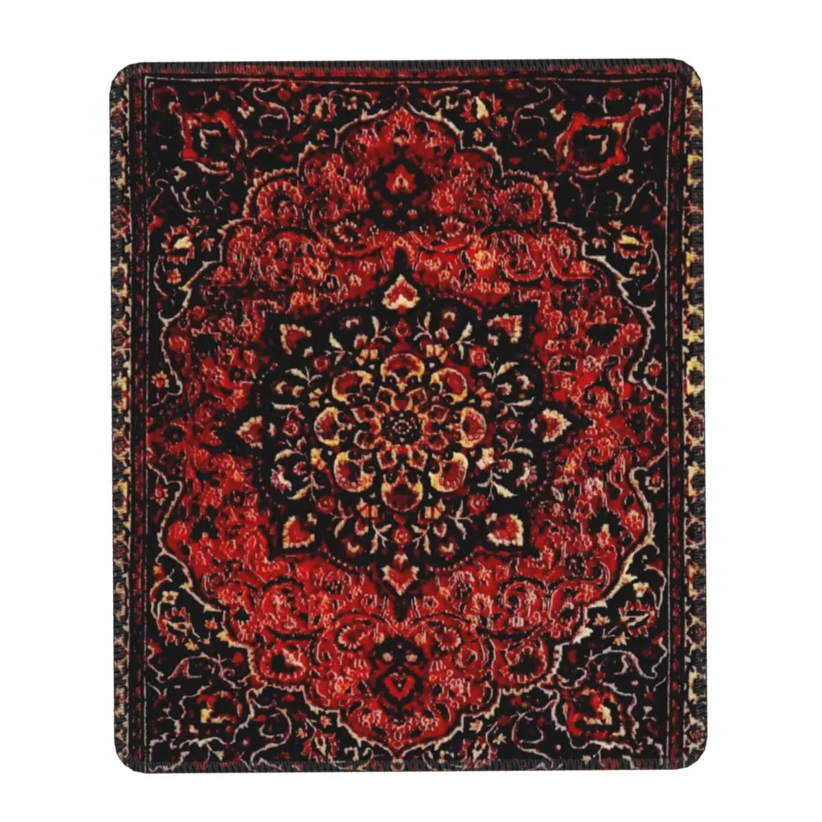 Persian Carpet Look In Rose Mouse Pad Non-Slip Rubber Gamer Mousepad Accessories Bohemian Ethnic Kilim Office Computer Table Mat