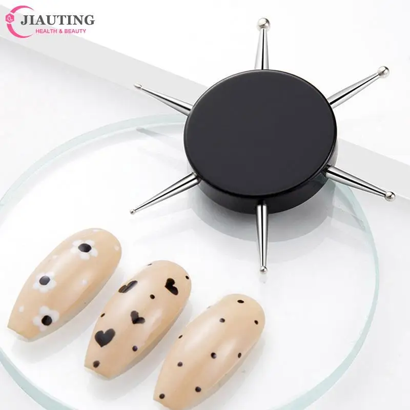 1pc 6 Kopf Nail Art Punkt ier werkzeuge Scheibe Nagel bohrer Nagel werkzeuge Punkt lackier werkzeuge Nagel punkt bohr stift kreisförmiges Punkt ier werkzeug