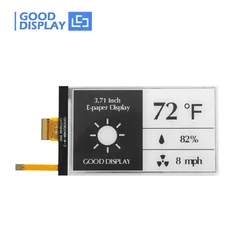 GooDisplay 3.7 Inch Frontlight E-Ink Display HAT for Raspberry Pi 416x240 E-Paper Screen, GDEY037T03-FL21
