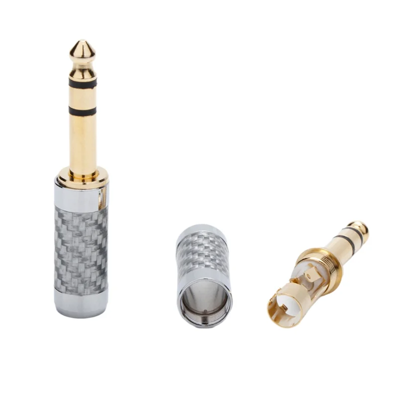 

6.35Mm Male Plug Connector 3 Pins Replacement Part Microphone Cable Connecting Adapter
