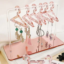 Clear Acrílico Jóias Display Rack, pendurado Roupas Stand Armazenamento, loja Manager Display Racks Set, cabides