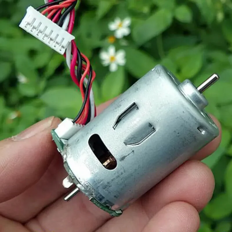 JOHNSON 385 Motor DC12V-24V 6600-13600RPM Carbon Brush Motor Double Dual Shaft large torque with Hall DIY Hobbies Car Boat Model