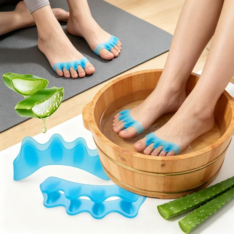 Silicone Bunion Corrector Toe Separators, Soft Toe Spreaders Straighteners for Overlapping Toes, Foot Care Relief Tool