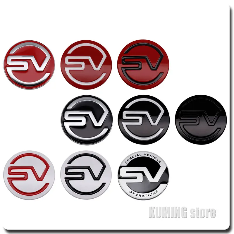 Sports Badge Metal Car Sticker SV Emblem Body Decals Tailgate Decorative Accessories For Land Rover Range Rover SV SVR