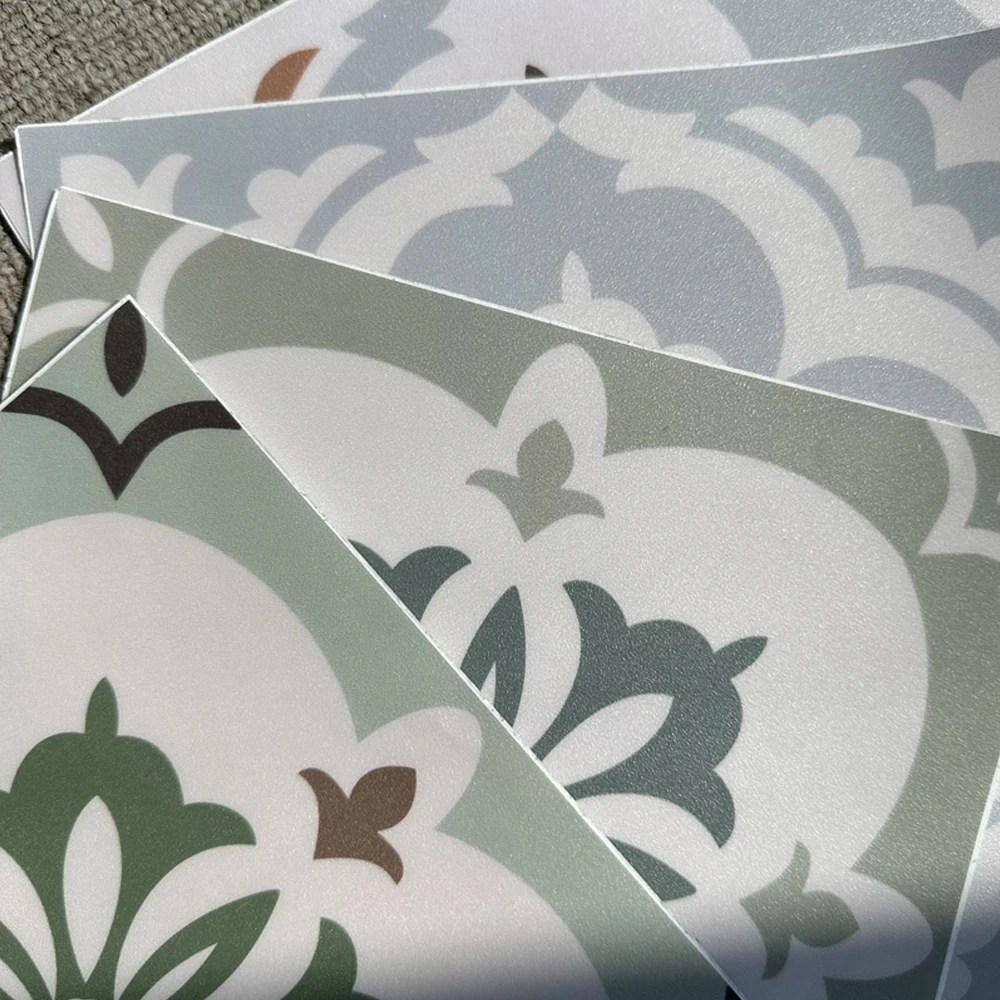 Vinyl Floor Tiles  Stick on Floor, Removable and Waterproof Flooring Tiles for Renters Adhesive Tiles for Bathroom 6 PCS 30x30cm