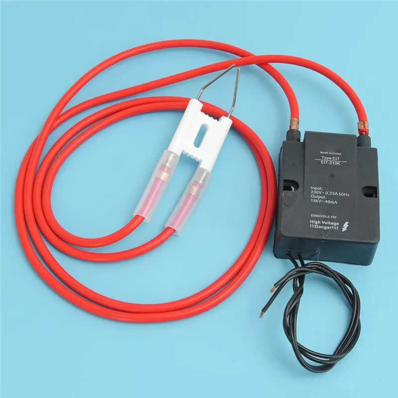 B17C Needle, 15KV High Pressure Voltage Pulse Ignition Transformer, 2PCS 100CM Cables Included Ignitor