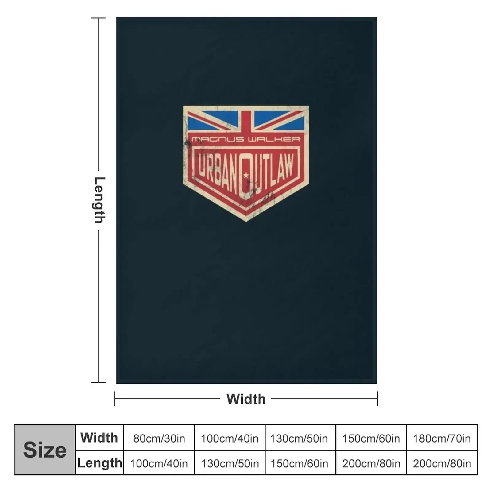 Magnus Walker Urban Outlaw Vintage logo Essential T-Shirt Throw Blanket couch cozy soft plush fuzzy picnic outdoor blanket