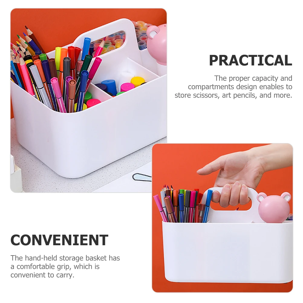 صندوق تخزين الأدوات المكتبية المحمولة منظم مستلزمات الفن لعلامات الألوان المائية وحامل سطح المكتب للمدرسة