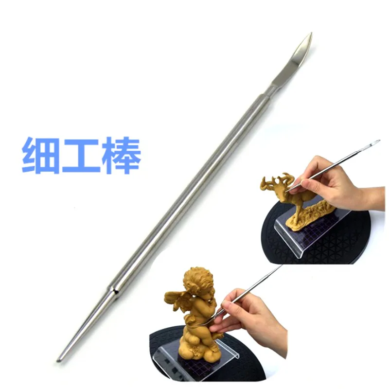 Texture Stick Stainless Steel Fine Work Rod Fine Carving Clay Tools Soft Pottery Clay Sculpture Handmade Clay