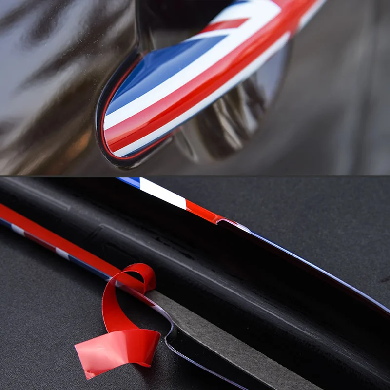Union Jack Car Side Front Rear Door Handle Cover Trim For MINI COOPER R50R53R55R56R57R58R59R60R61 UJ Trim Interior Accessories view 4