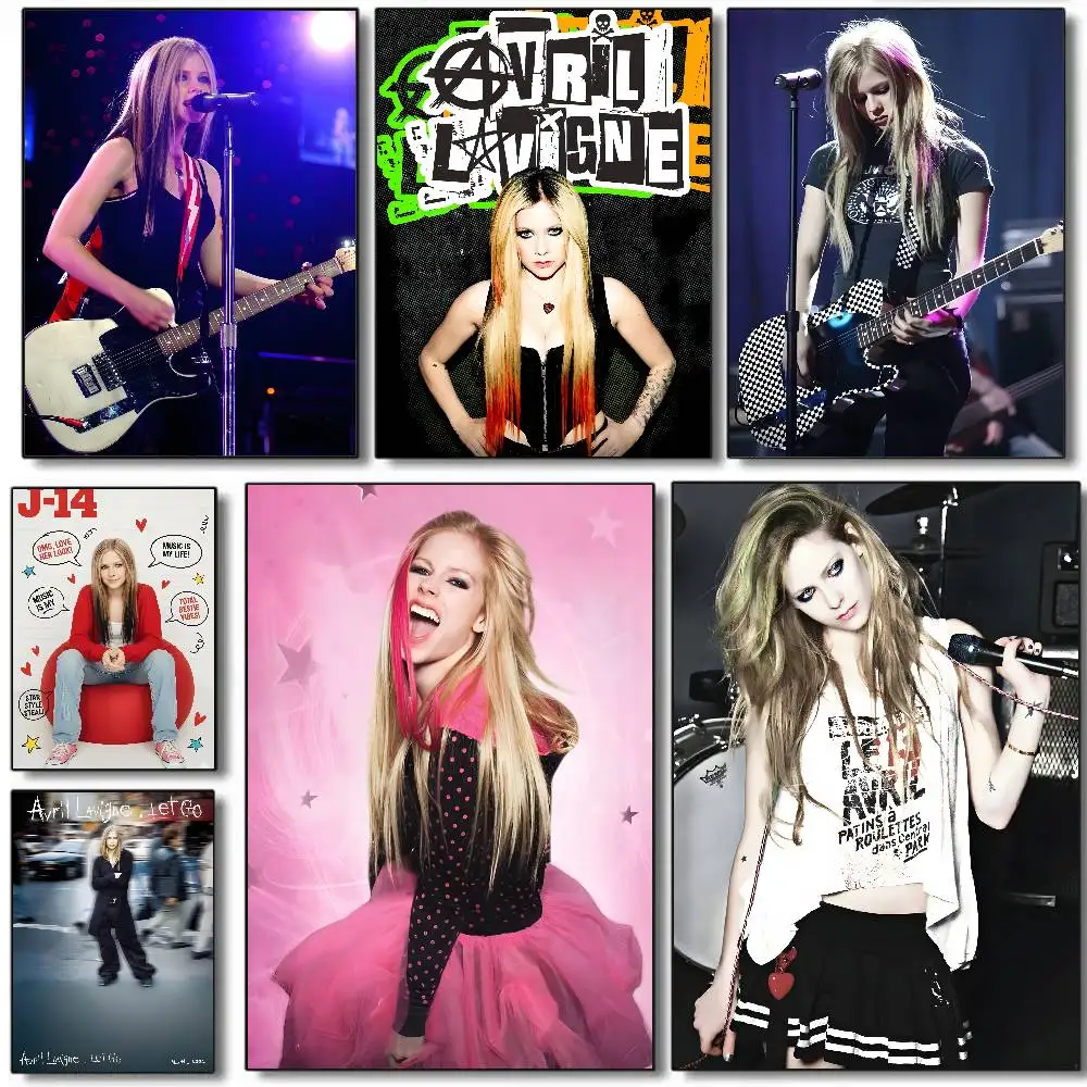 Anime Hot Singer A-Avril Lavigne Poster Art HD Canvas Advanced Aesthetic Printing Paper Wall Art for Living Room Home Decor