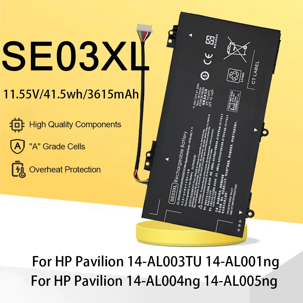 

SE03XL 11,55 В для ноутбука HP, аккумулятор Pavilion PC 14 14-AL000 14-AL100 серии 849568-541 HSTNN-LB7G TPN-Q171 HSTNN-UB6Z