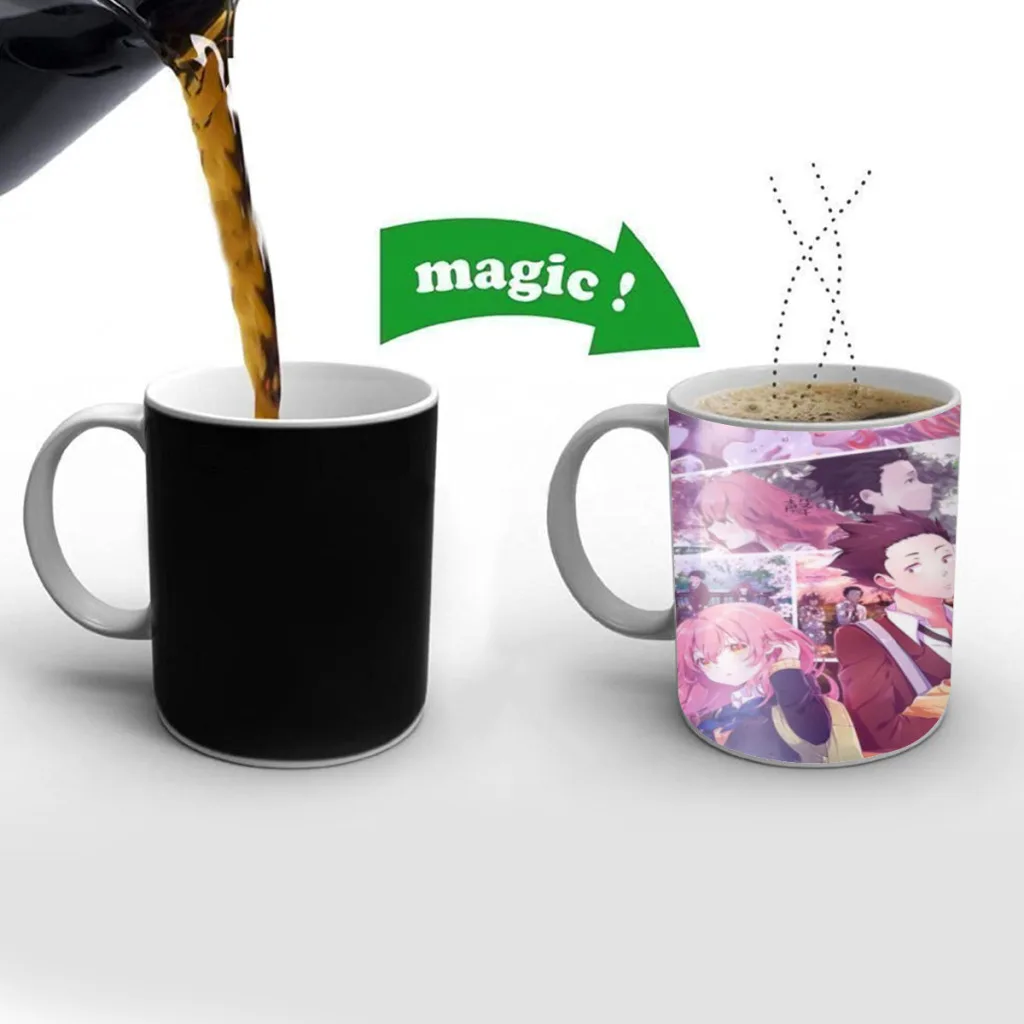 

Anime Poster A Silent Voice One Piece Coffee Mugs And Mug Creative Color Change Tea Cup Ceramic Milk Cups Novelty Gifts