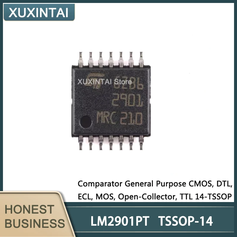 20Pcs/Lot New Original  LM2901PT  LM2901YPT  LM2901 Comparator General Purpose CMOS, DTL, ECL, MOS, Open-Collector, TTL 14-TSSOP