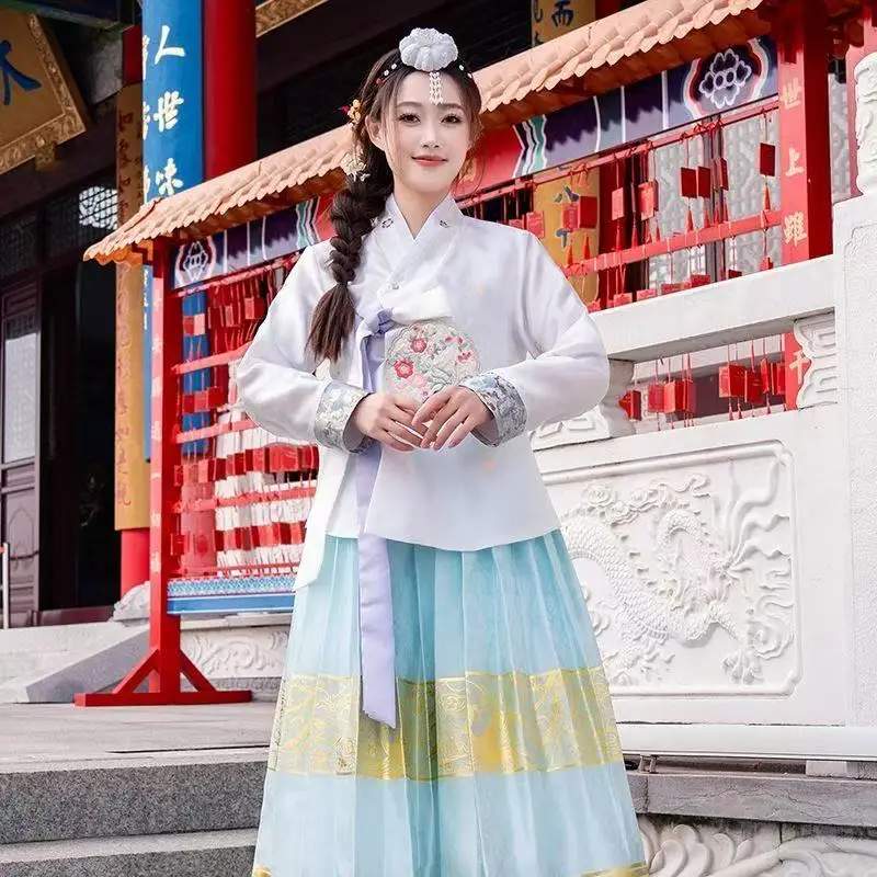 Vintage Court Style Hanbok Women's Traditional Korean Dress Yanji Travel Wedding Stage Performance Suits Asian Cosplay Hanboks