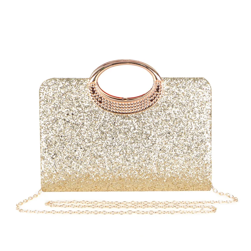 

Elegant Glitter Sequin Evening Banquet Bag Large Capacity Wrist Bag Ladies Clutch Bag Luxury Shoulder Bag Shiny Handbag Women