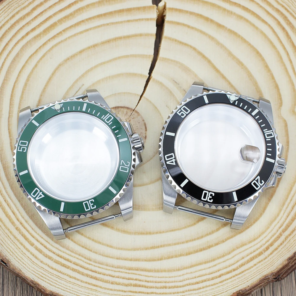 NH35 40 مللي متر ساعة حافظة الفرعية أسود أزرق السيراميك إدراج ل NH34 NH35 NH36 NH38 8205 ETA 2824 PT5000 ساعة يد تعمل بالحركة الفولاذ المقاوم للصدأ