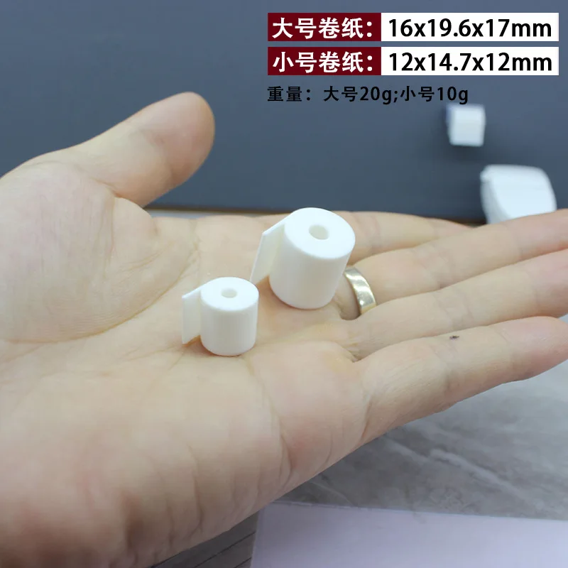 3pcs Mini 1:12 Toilet Paper Roll Tissue Holder Set Miniature Bathroom Scene Accessories DIY Food Scene Model Desktop Decoration