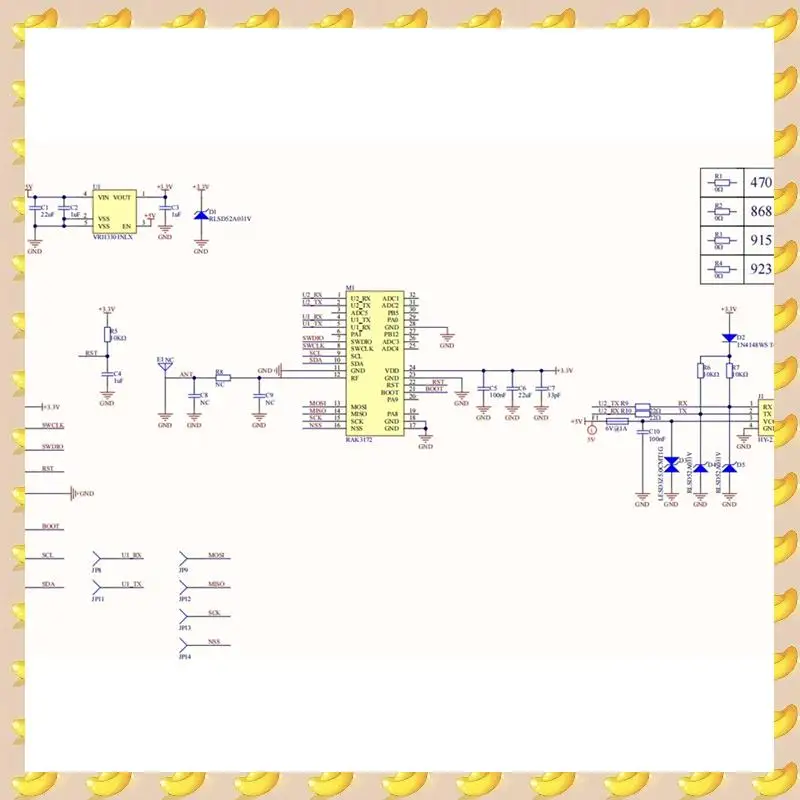

A45U Lorawan Unit EU868 868-870 МГц Модуль связи частотного диапазона P2P Связь STM32WLE5 с антенной