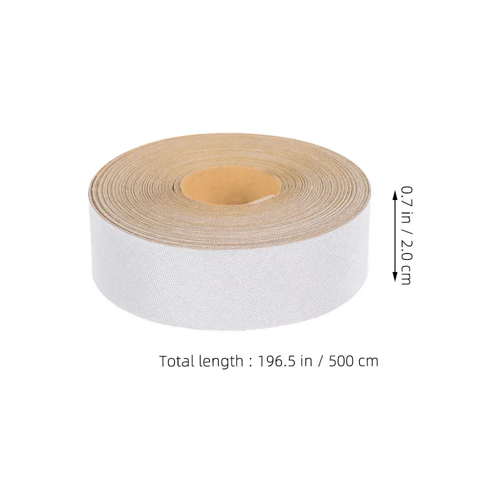 4 Rolls Adhesive Lampshade Edge Banding Cloth Strips Durable Fabric Covers Soft Light Transmission DIY Lamp Accessories White 5m