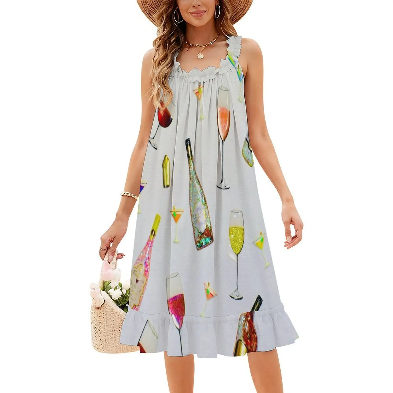 احصل على فستان بوهيمي عتيق لحفلات الكوكتيل بأكمام منتفخة أو خيارات بدون أكمام للنساء، لديك فستان كوكتيل لشرب البيرة والنبيذ