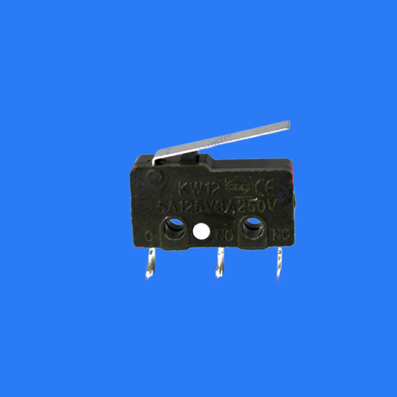 50pcs/micro switch KW12-2 small reset travel switch light touch switch silver contact bent foot