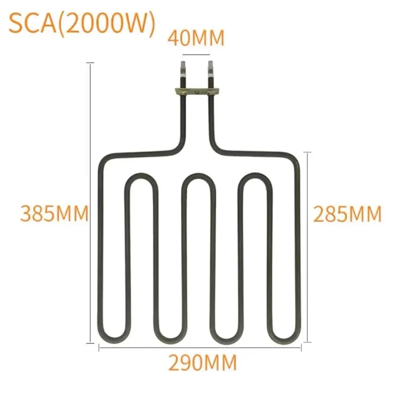 220V 1500w/2000w Electric Heating Element 304 Stainless Steel Tubular Air Baking Heater for Oven/Sauna/Stove