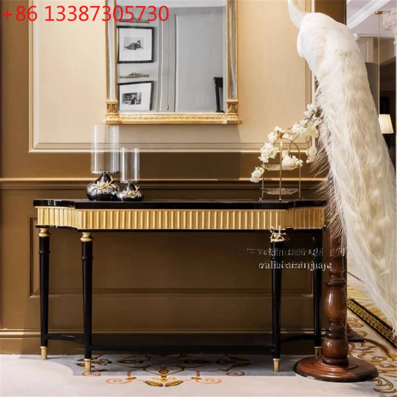 

Neoclassical American entrance table European living room against the wall entrance table