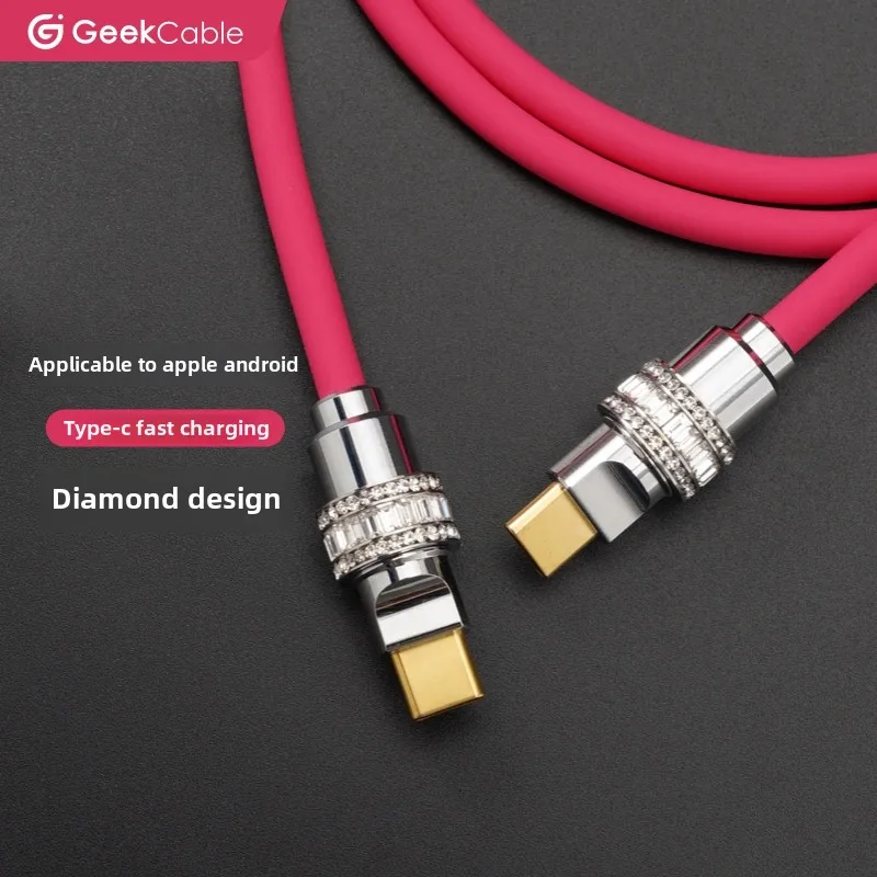 GB manual charging cable suitable for Android phones, Macbooks, laptops, iPads, etc. 5A fast charging 100W chip Type-C to C