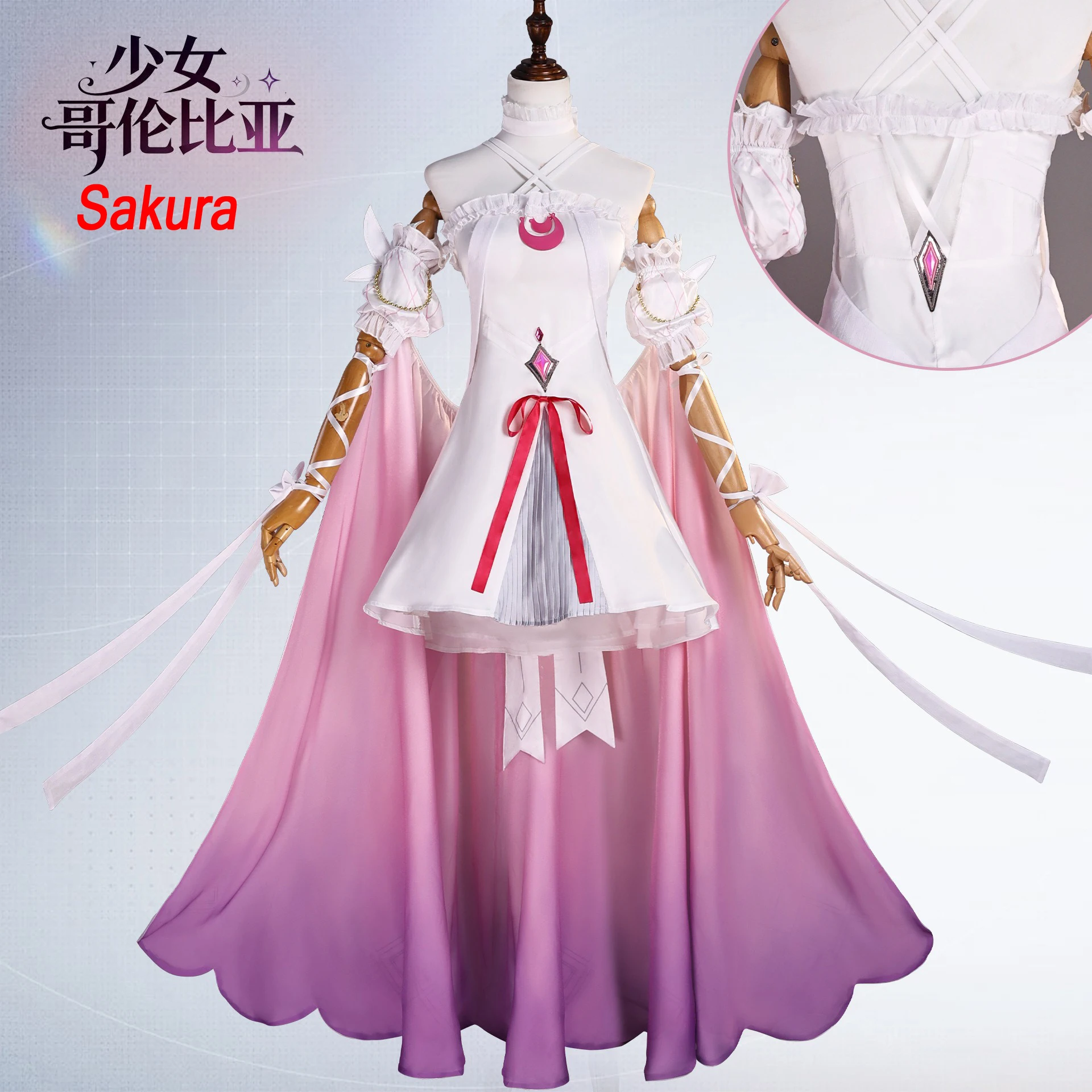 

Game Genshin Impact Columbina Cosplay Costume Halloween Christmas Role Playing Party Newly Size S-3XL Women Dress