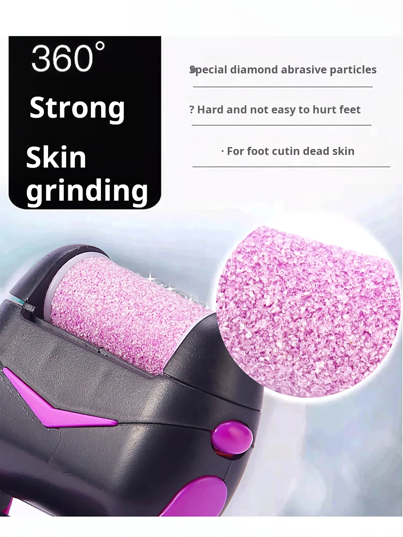 Electric Foot File Home Use Callus Remover Smart Foot Dead Skin Grater Portable Foot Scrubber for Healthy Soft Feet