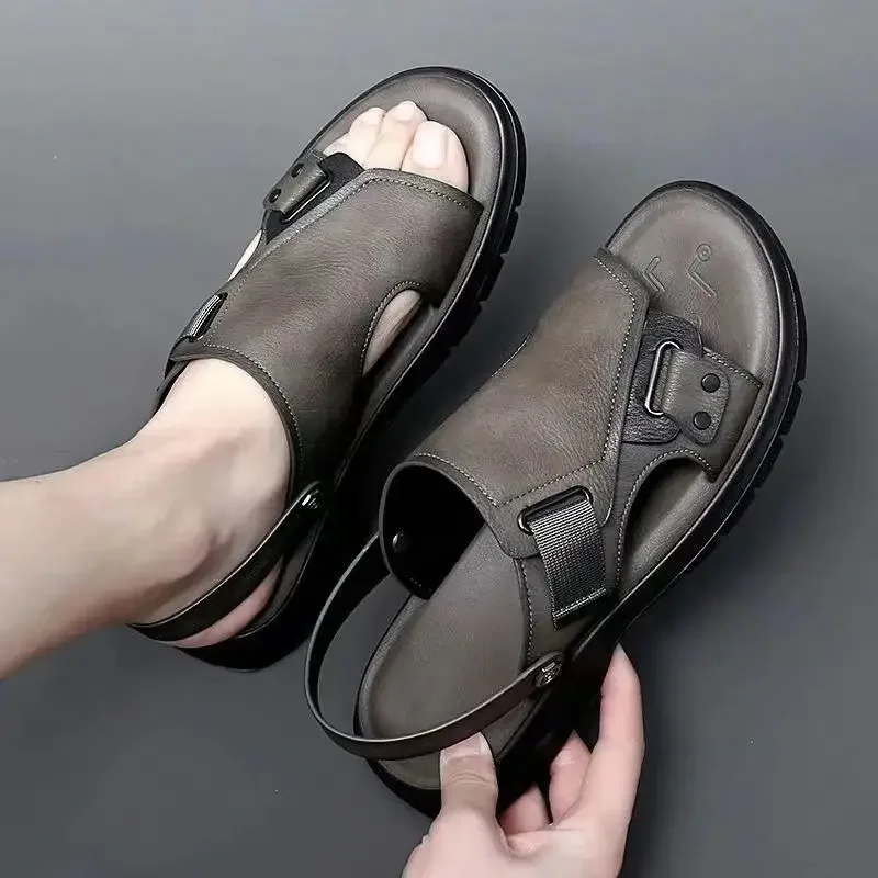 Daily Use Men's Sandal Indoor Male Shoe New Design 2024 Open Slippers Toe Luxury H Stylish Arrival Summer Low Price Non-slip Buy