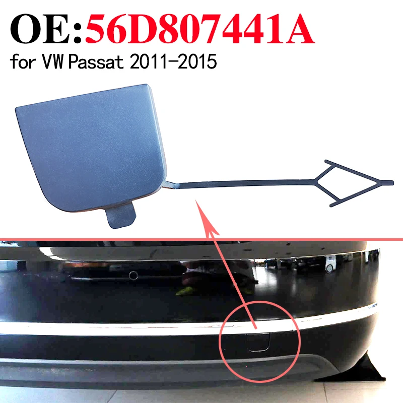 

56D807441A для VW Volkswagen Passat 2011-2015, крышка заднего буксирного крючка, буксирный крюк заднего бампера, декоративная заглушка