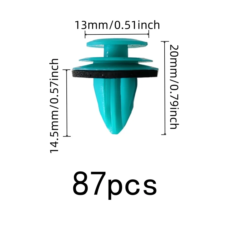 87 pcs Vehicle Interior Retainers, Truck Cabin Decoration, Firm Snap-On Fit, Vibration Dampening Pad, Multipurpose