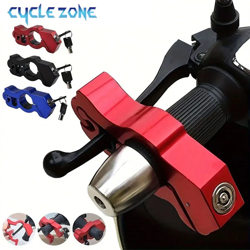 قفل مقود الدراجة، قفل مضاد للسرقة، مركبة كهربية للدراجة النارية مع مفتاحين لركوب الدراجات، قفل من سبائك الألومنيوم، أقفال سرقة صلبة #1