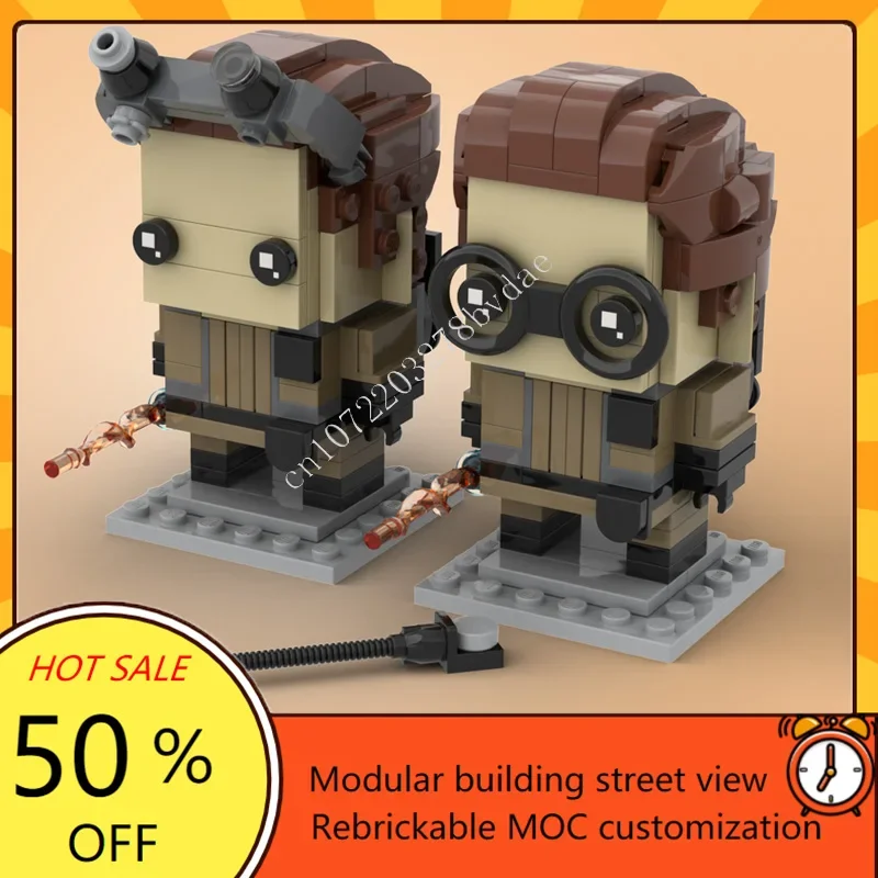 1045PCS MOC Klassieke Cartoon Figuren Ghost hunters, Cadillac, ghosts Model Custom Puzzel Architectuur DIY Onderwijs Montage Geschenken