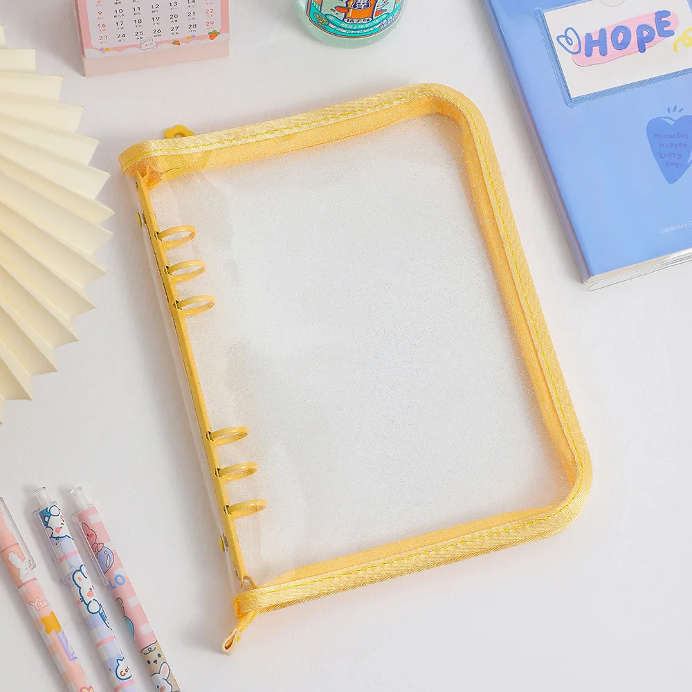 SKYSONIC A5 Reißverschluss-Binder zum Sammeln von Büchern, Nachfüll-Organizer, DIY-Tagebuch, Milchprodukte, transparent, Fotoalbum-Organizer, Schreibwaren – Detail 37