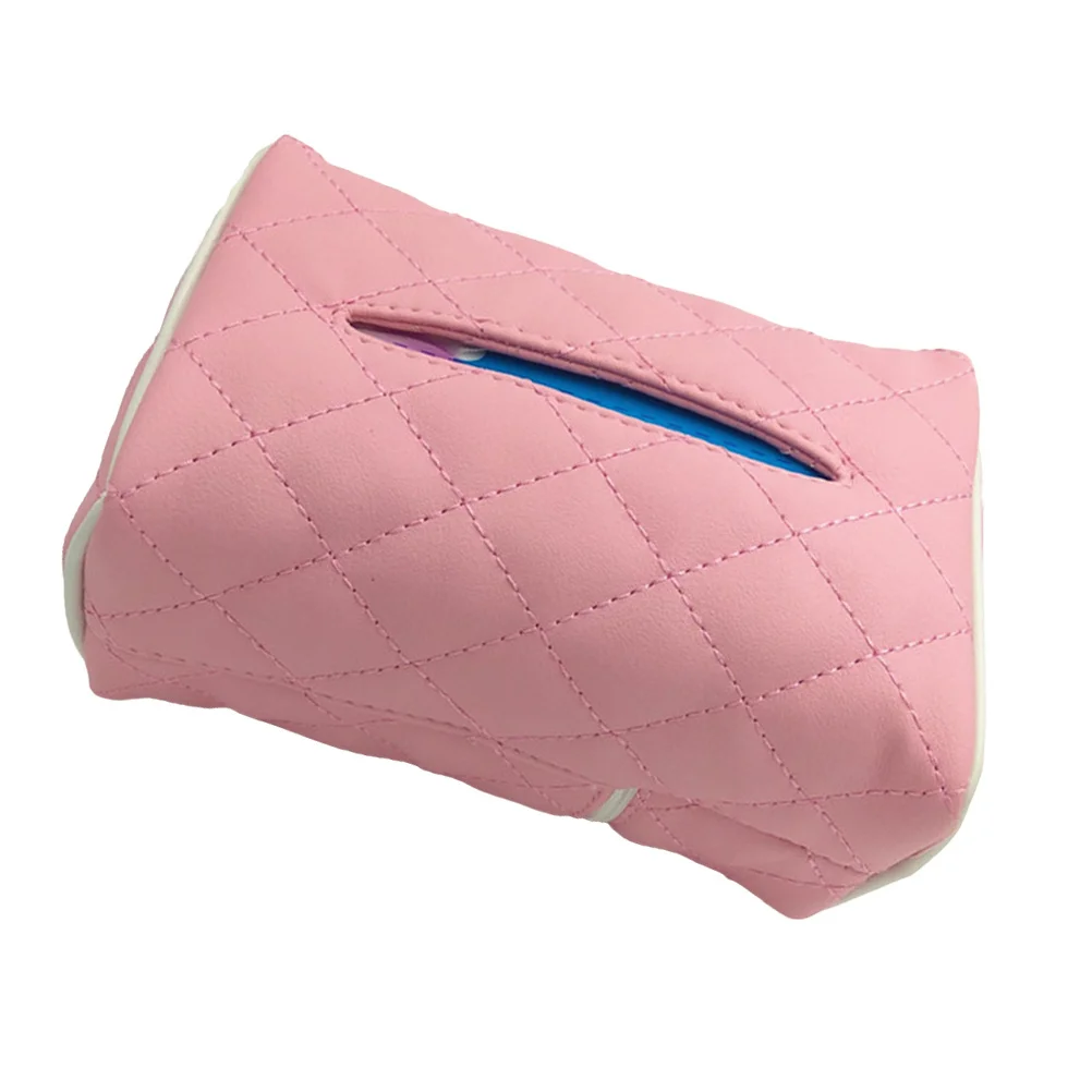 

Car Tissue Box Pink Easy Installation Napkin Holder Clip for Sun Visor Backseat Car Paper Storage Box Organizer Safe