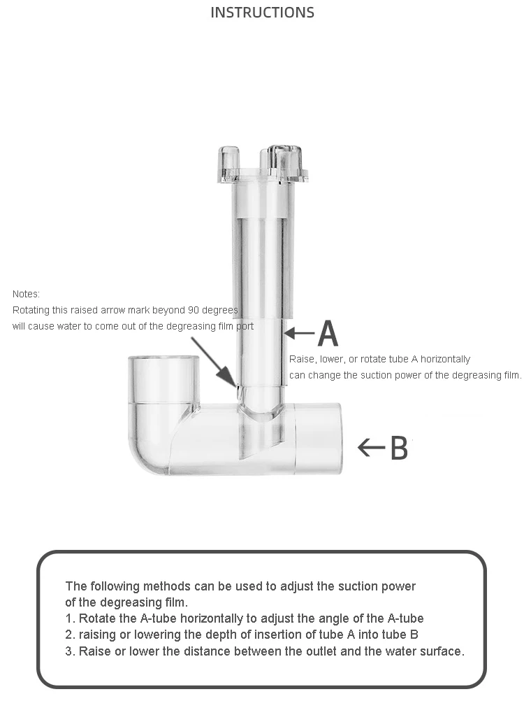 AQUAPRO Kunststoff Inflow Outflow Einlass Auslass Skimmer Lilie Aquarium Zubehör Tank Rohr Fisch Wasser Filtro Fishbowl Akvarium – Detail 7