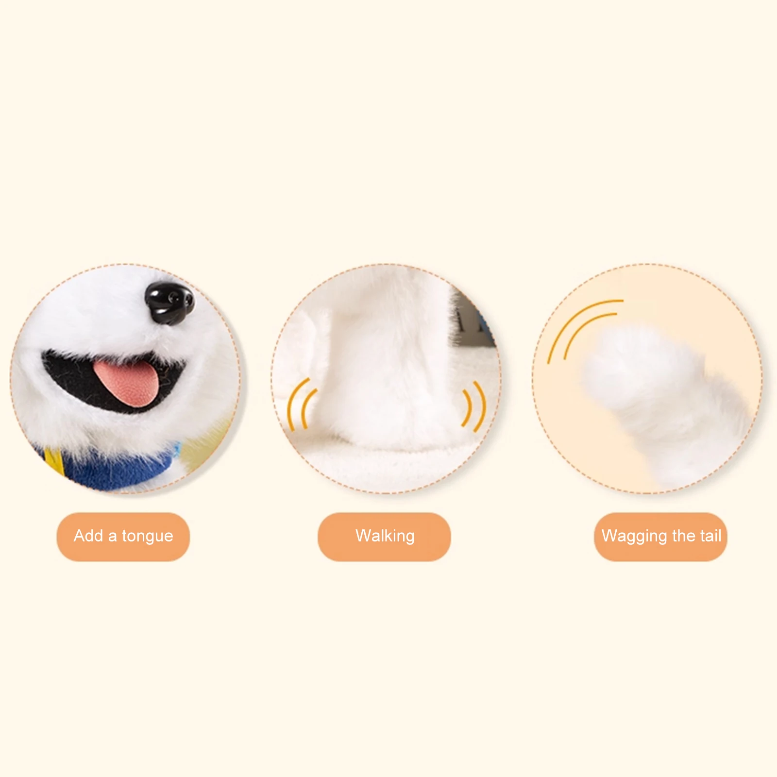 Correa eléctrica para caminar para perros, juguete de peluche interactivo electrónico para niños, movimientos realistas para lamer, imitación de voz, Control remoto