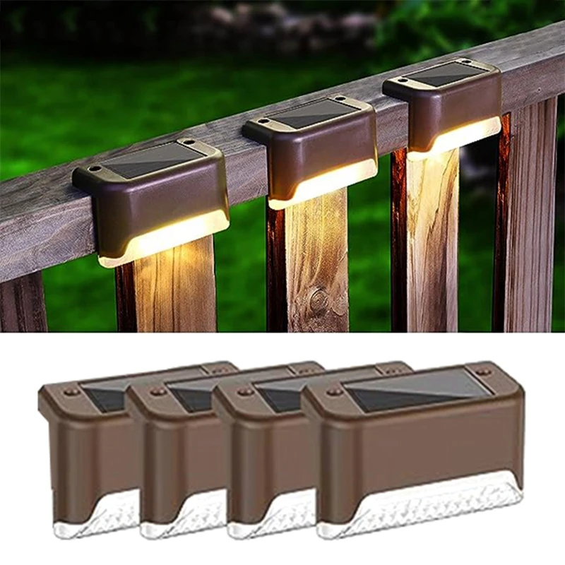 

Solar Deck Lights Outdoor Solar Step Lights For Railing Stairs Step Fence Yard Patio And Pathway