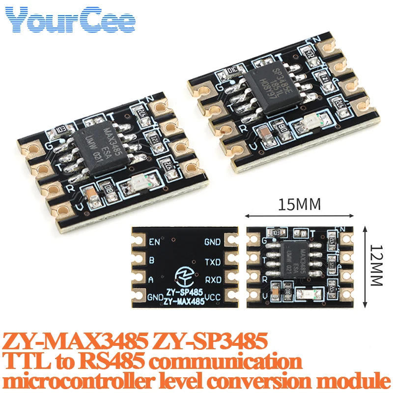 20pcs/1pc MAX3485 SP3485 TTL to RS485 Converter Module ZY-MAX3485 ZY-SP3485 Communication Microcontroller Level Conversion Board